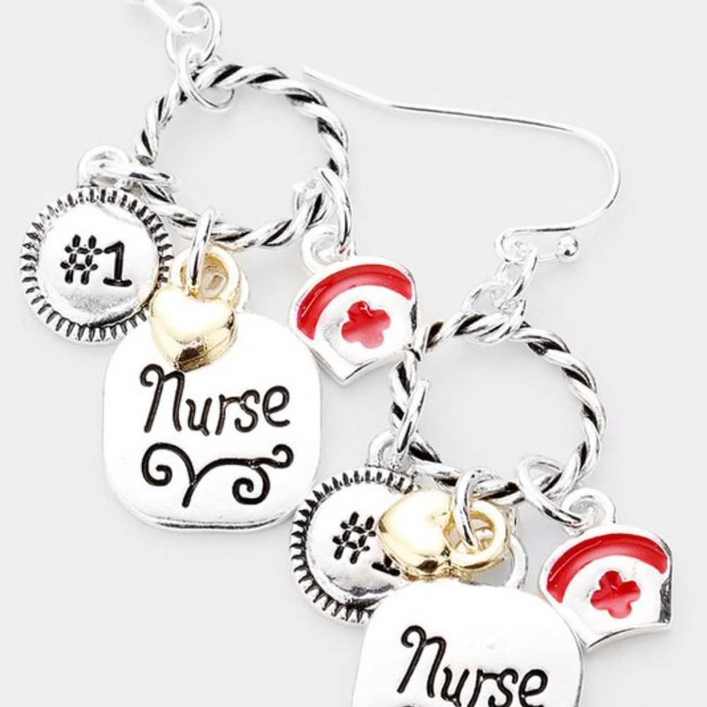 #1 Nurse Dangle Earrings